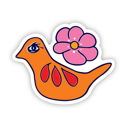 Bird Flower Sticker