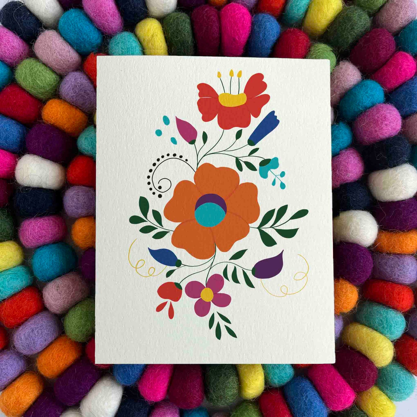 Flores Segundo Hand Illustrated Greeting Card