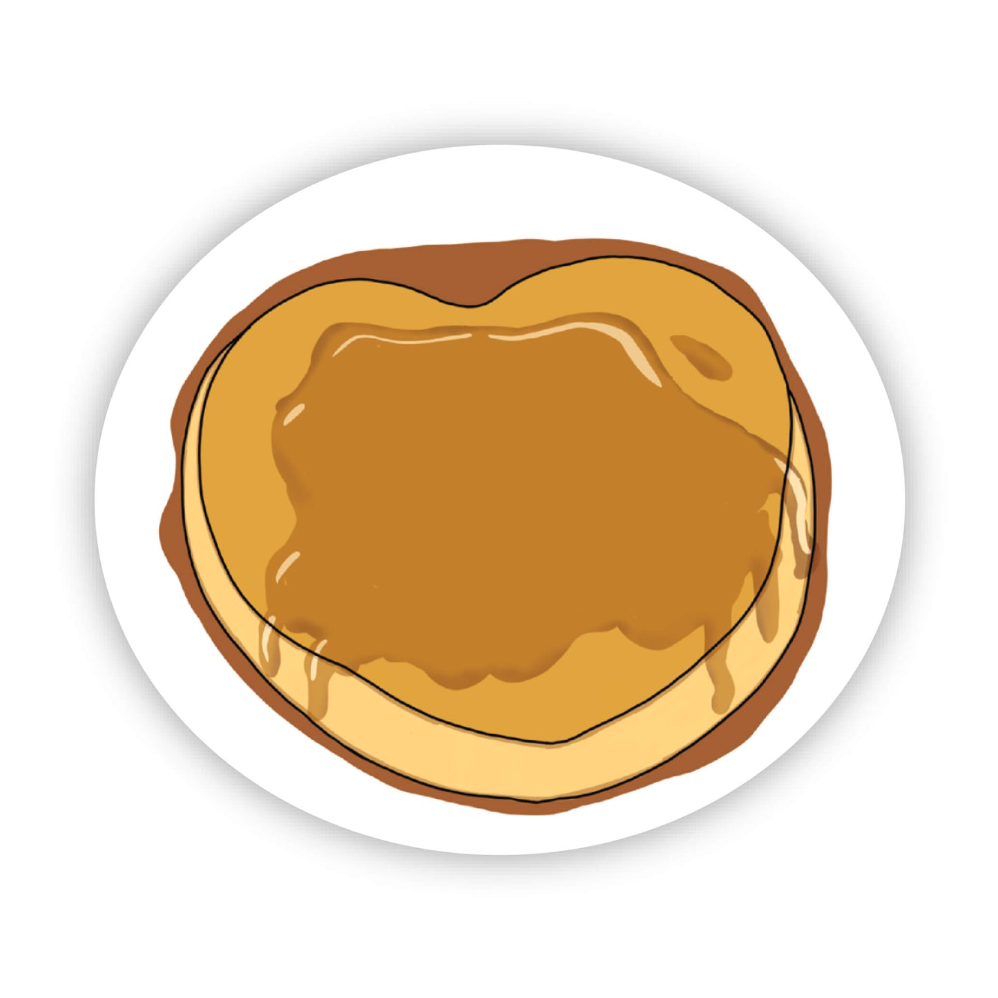 Heart Shaped Flan Sticker