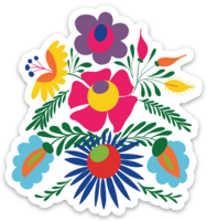 Colorful Hand Illustrated Flores Antiguas 2 Sticker