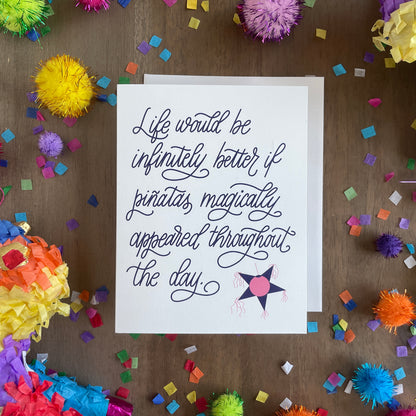 Piñata's Lettering Card