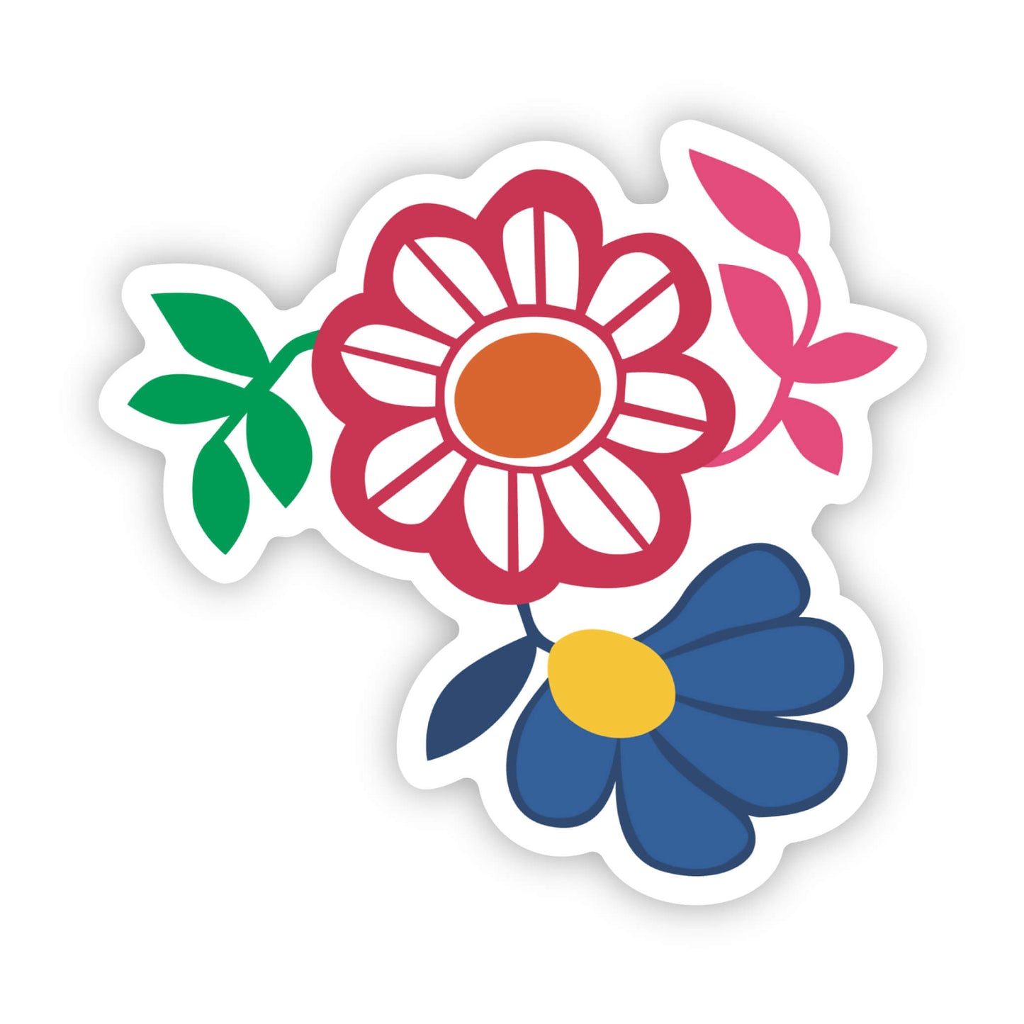 Red Flower Sticker