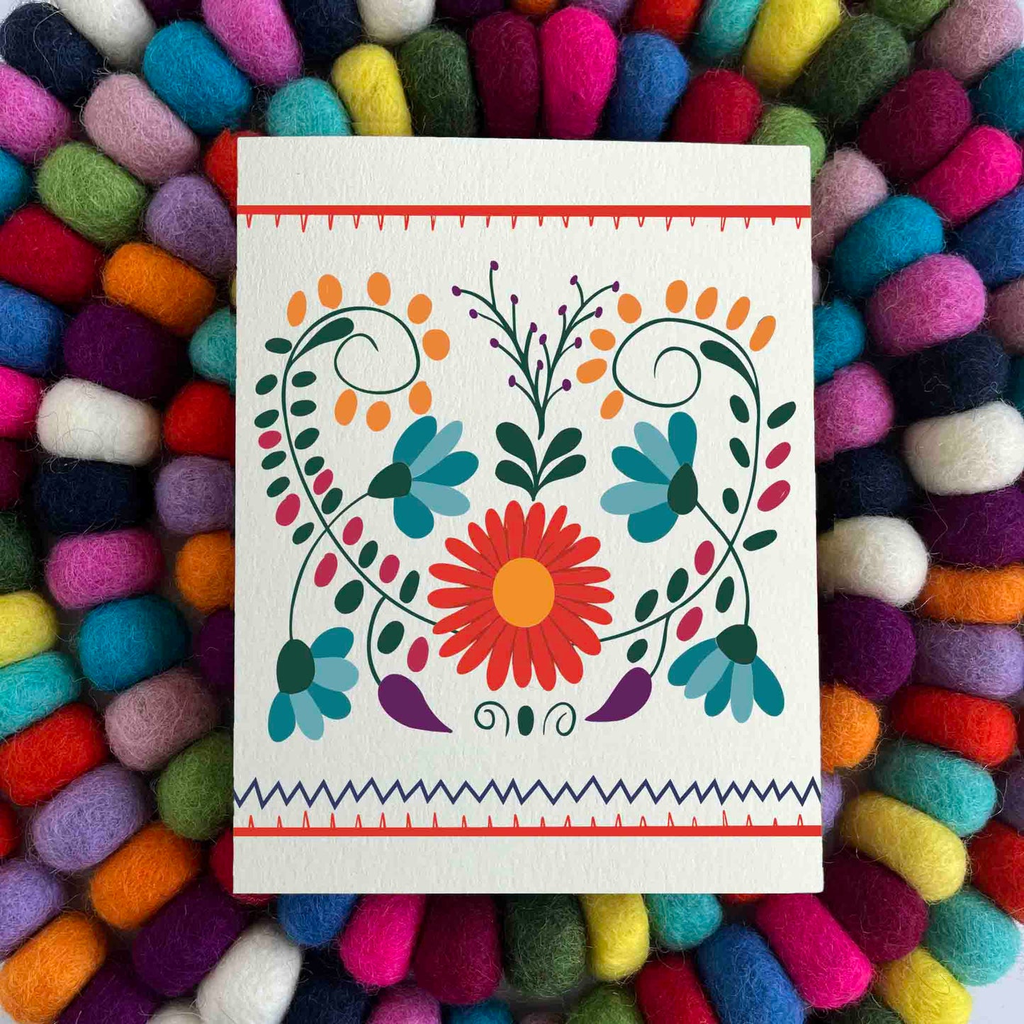 Flores de Blusa Hand Illustrated Greeting Card