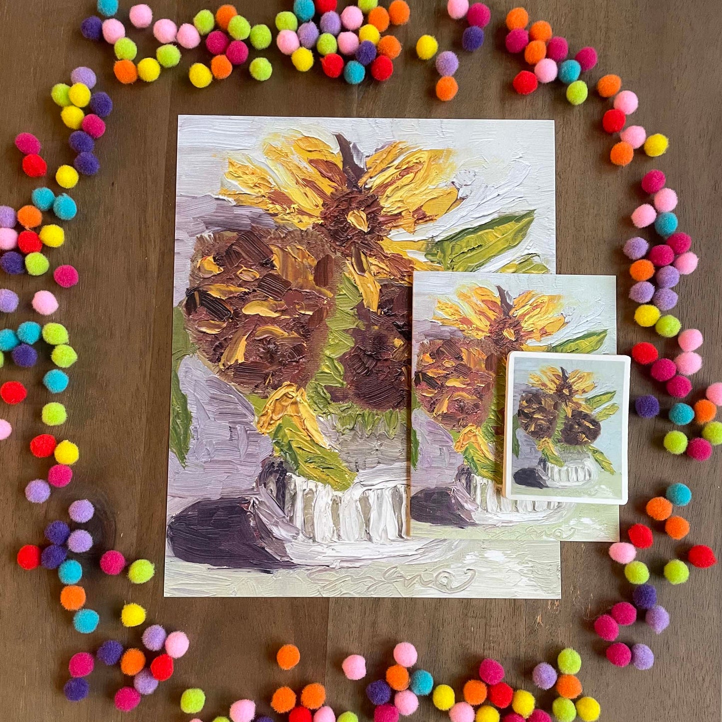 Sunflower Painting Sticker