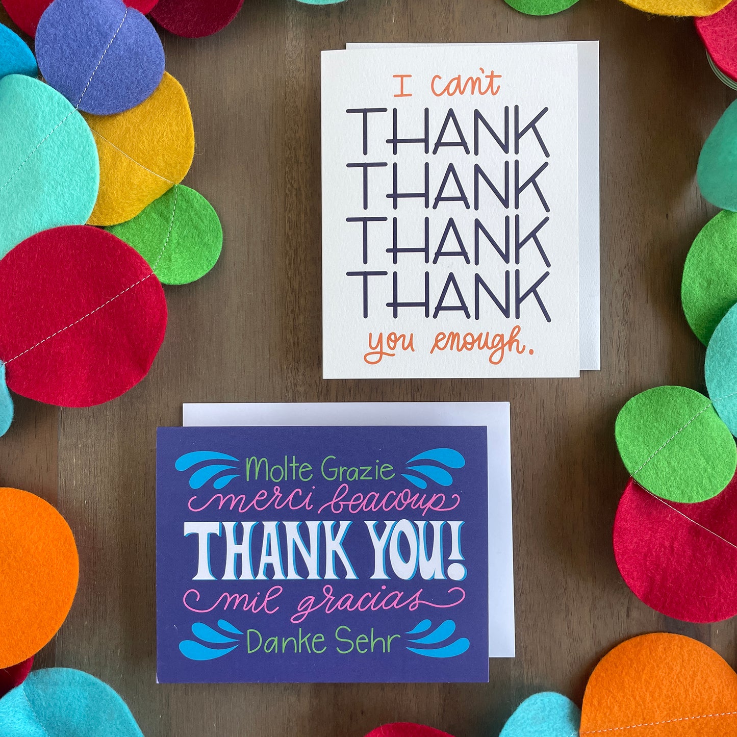 Can't Thank You Enough Hand Lettered Greeting Card