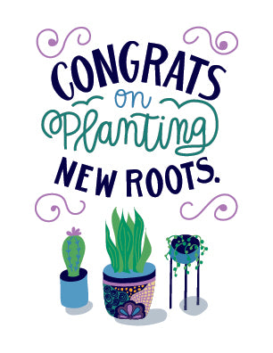 Planting Roots Lettering Card