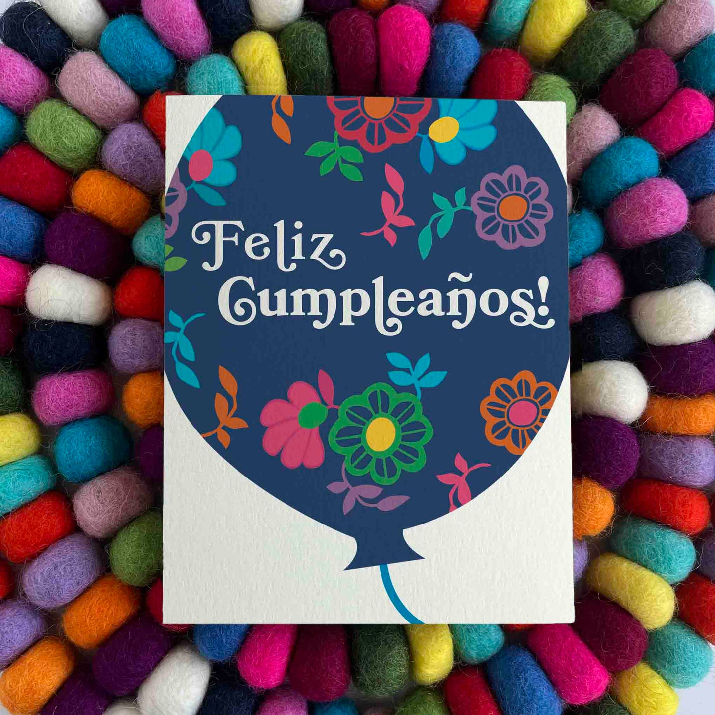 Feliz Cumple (Happy Birthday) in a Balloon Greeting Card