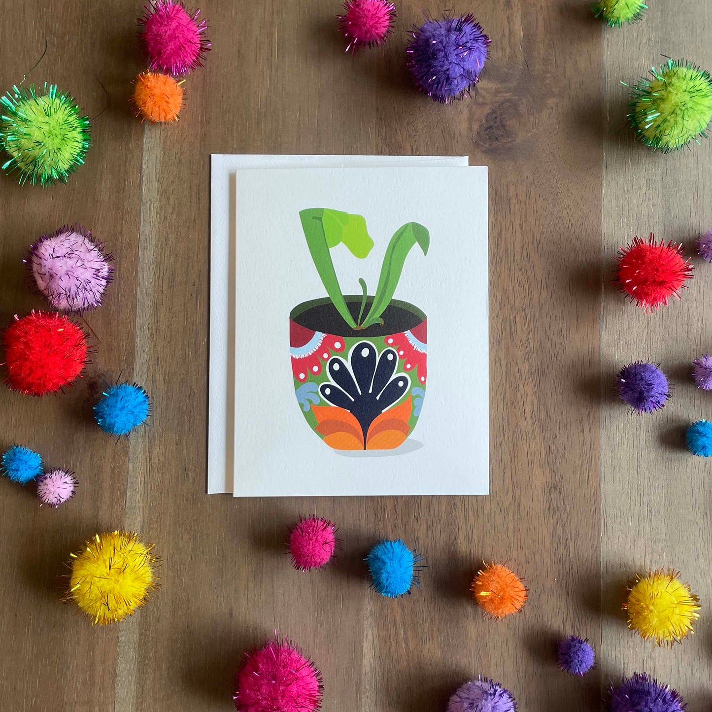 Hand Illustrated Carnivorous Plant Greeting Card