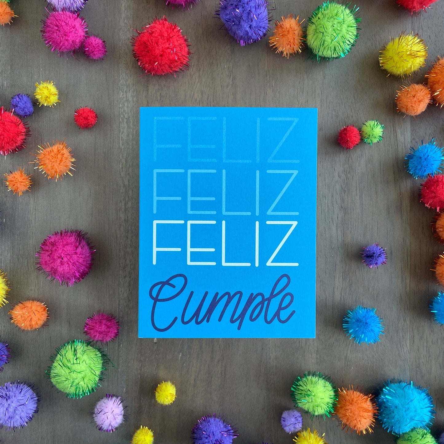 Feliz Cumple (Happy Birthday) Hand Lettering Greeting Card