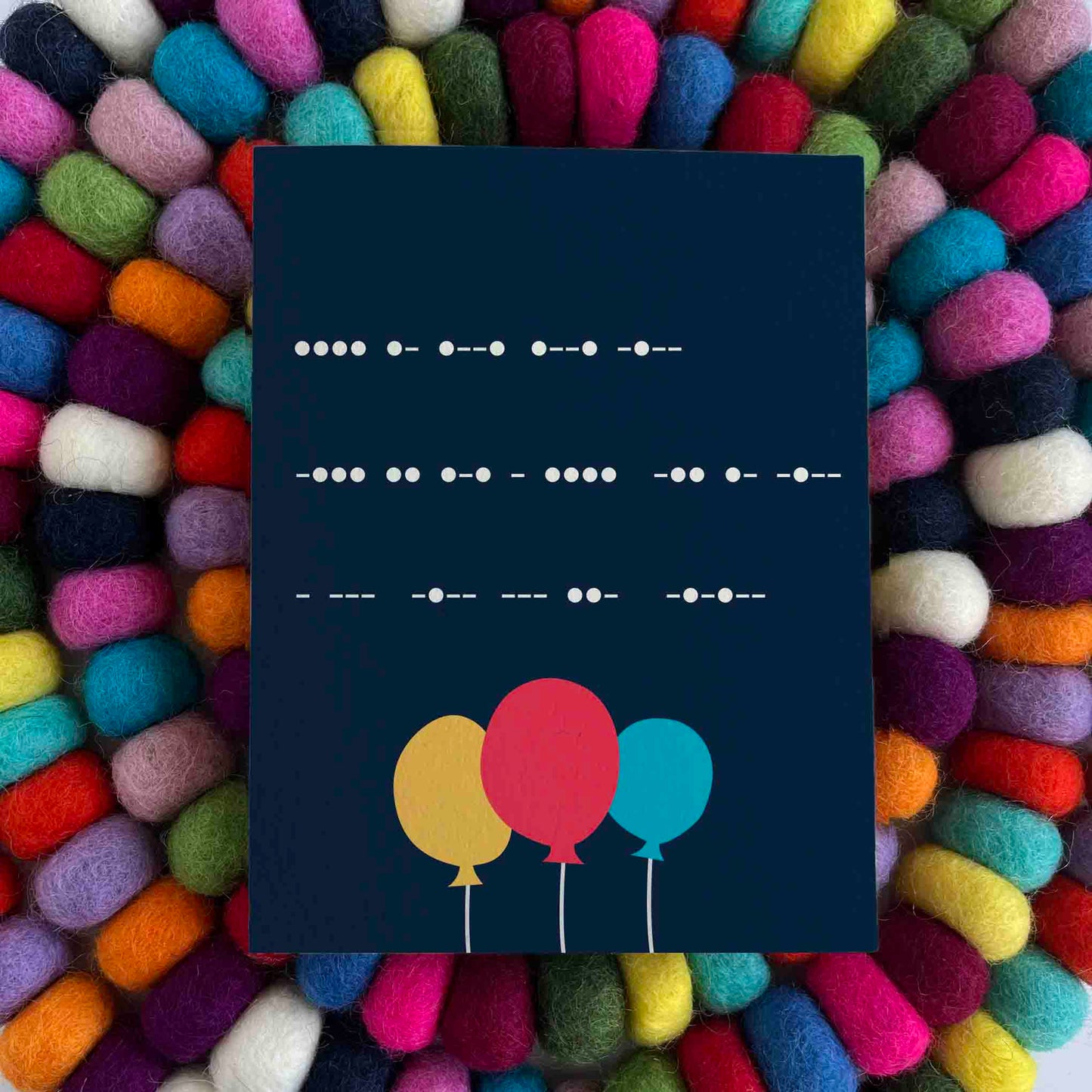 Happy Birthday (Morse Code) Greeting Card