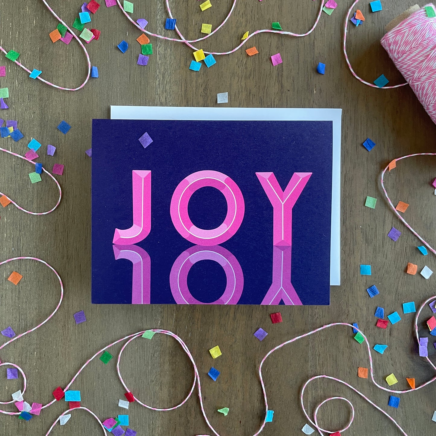 Joy Hand Lettered Greeting Card