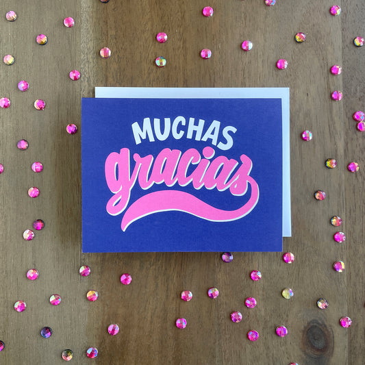 Muchas Gracias Hand Illustrated Greeting Card