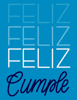 Feliz Cumple (Happy Birthday) Hand Lettering Greeting Card