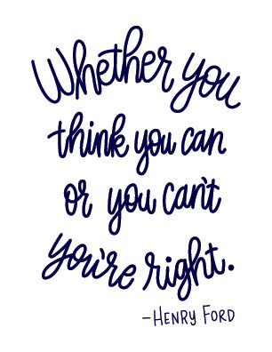 Whether You Think You Can Lettering Card